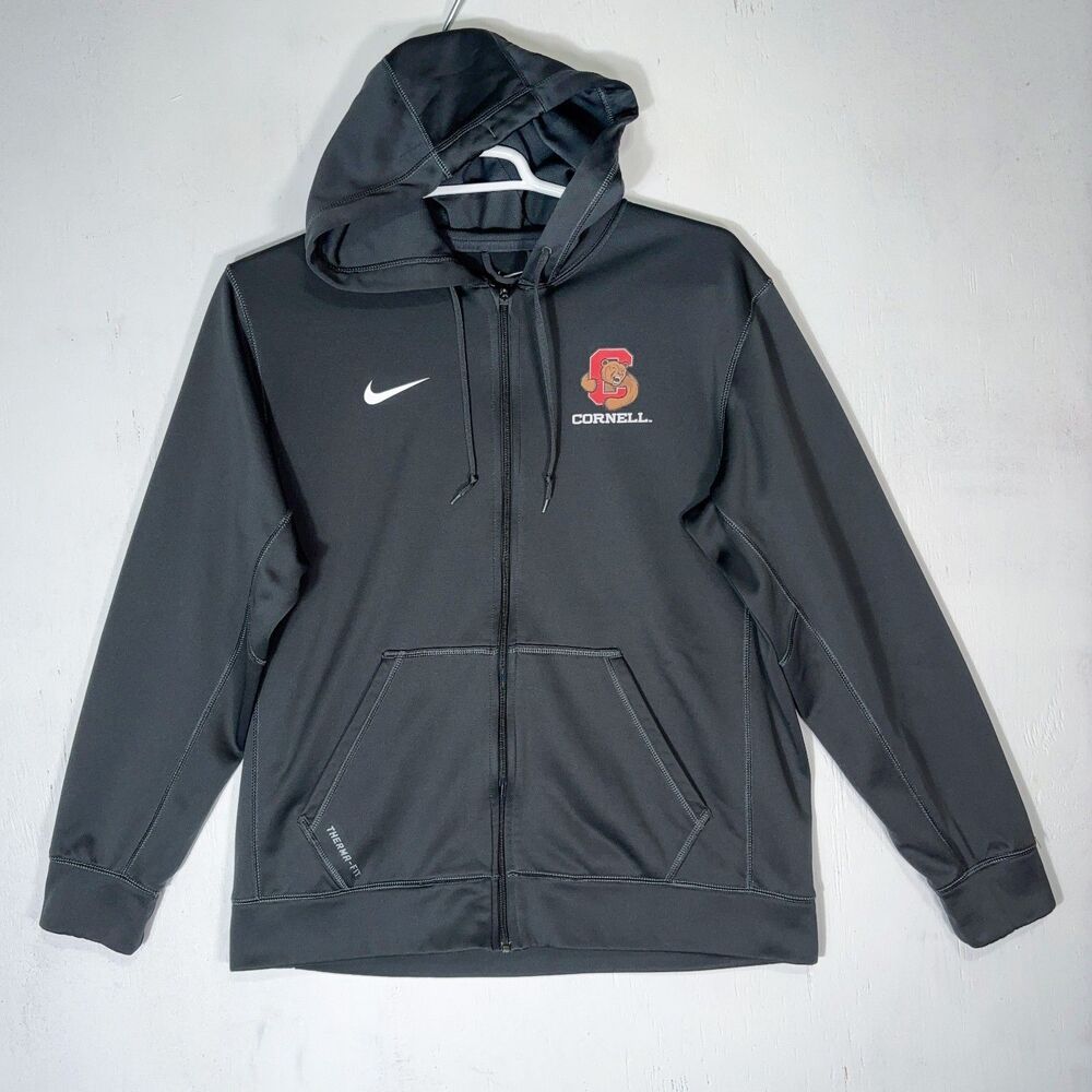 Nike Therma-FIT Cornell University Full Zip Hoodie Mens L Gray Sporty Collegiate